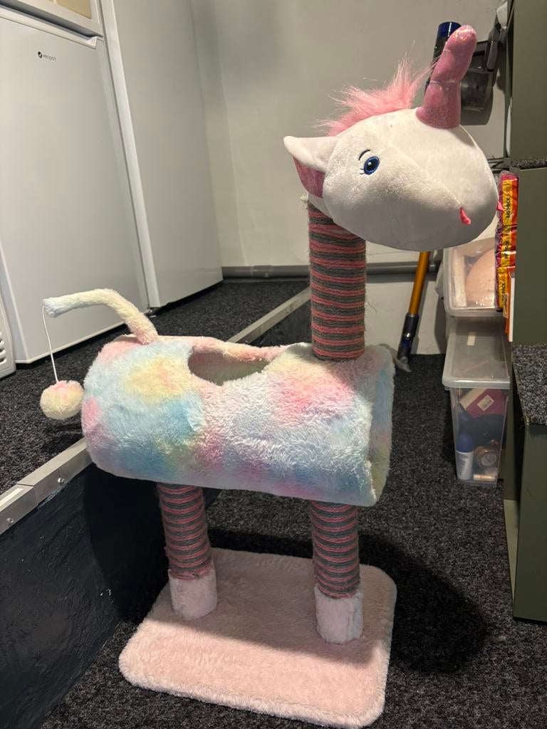 Unicorn krabpaal, Dieren en Toebehoren, Ophalen, Zo goed als nieuw, Krabpaal
