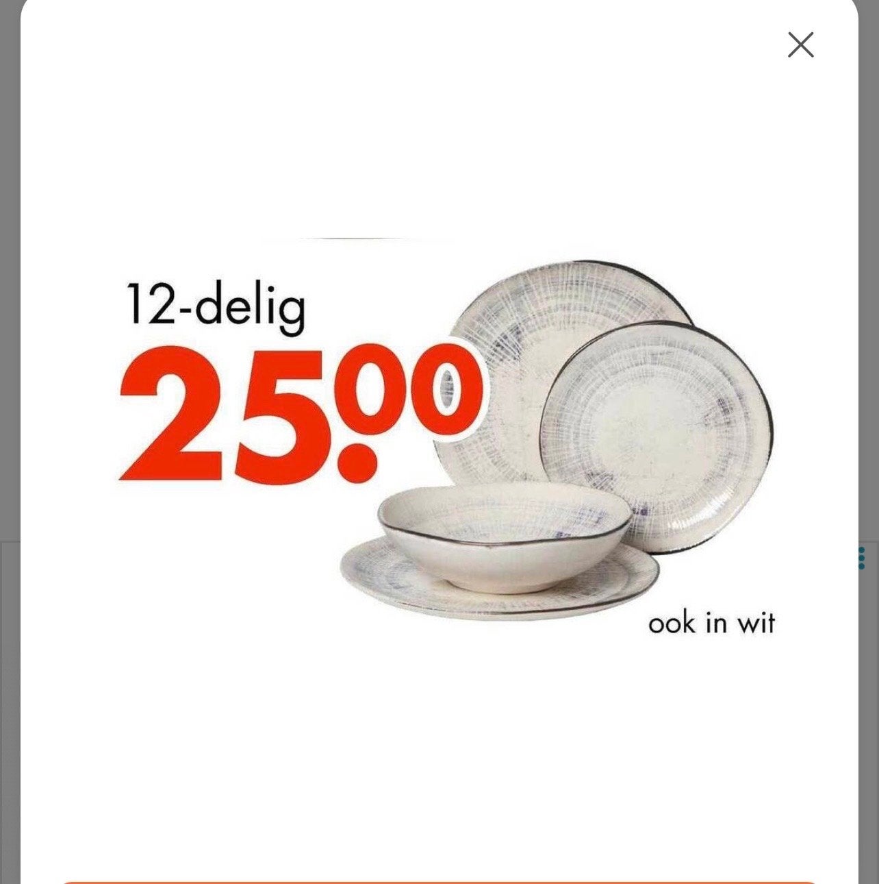 12-delig servies, wit. Diepe bord platte bord diner ontbijt, Ophalen of Verzenden, Nieuw, Keramiek, Compleet servies
