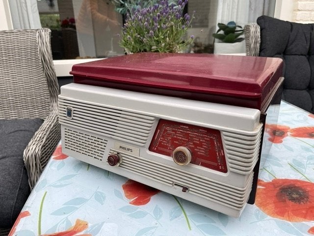 Nostalgische radio/pick-up Philips, Ophalen of Verzenden, Gebruikt, Overige typen