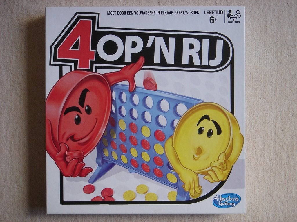 LEUK: Originele Vier op 'n Rij / 4 op 'n Rij, Hobby en Vrije tijd, Gezelschapsspellen | Bordspellen, Een of twee spelers, Ophalen of Verzenden