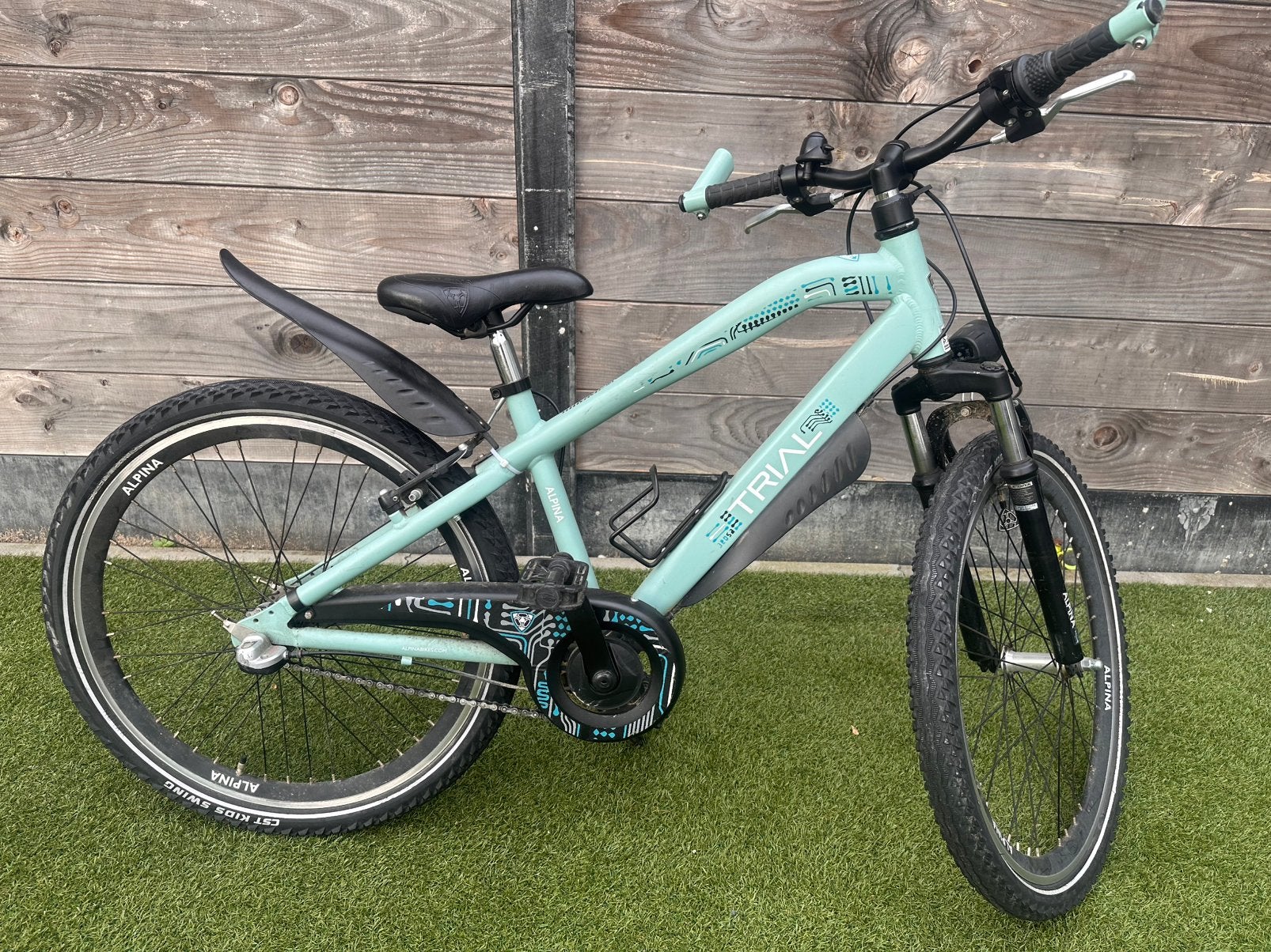 Alpina Trial Jongensfiets of meisjesfiets 24 inch mint kleur, Ophalen of Verzenden, Zo goed als nieuw, 24 inch