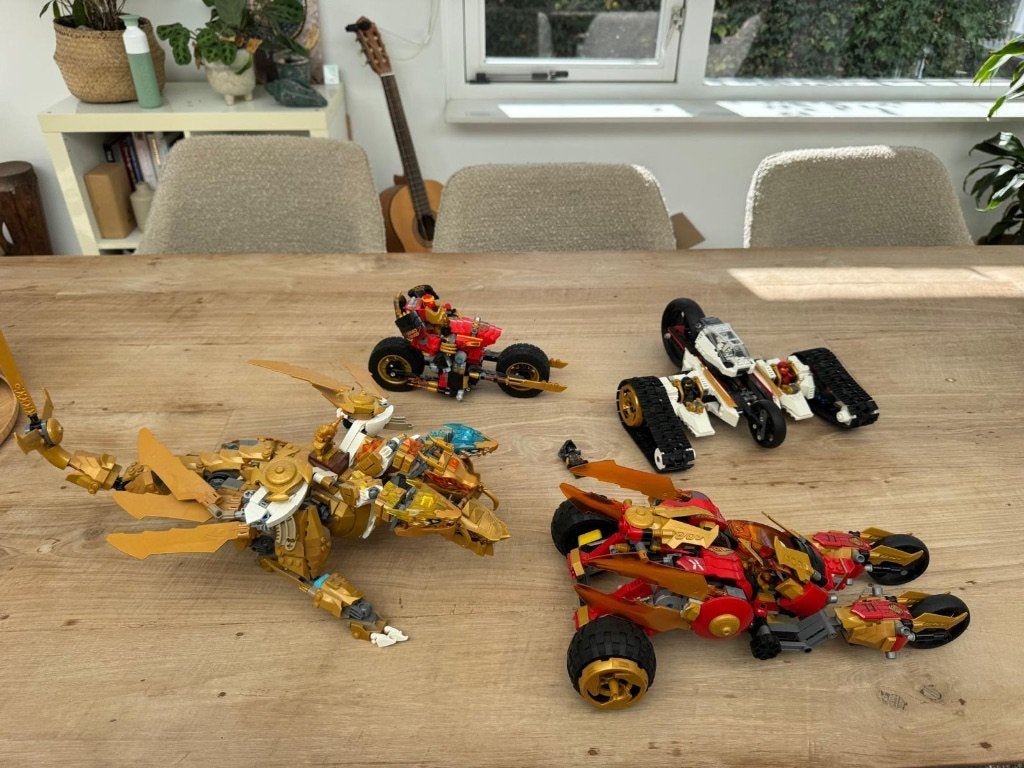 Lego Ninjago. 4 sets. Draak en 3 voertuigen, Kinderen en Baby's, Gebruikt, Verzenden, Lego, Meerdere sets