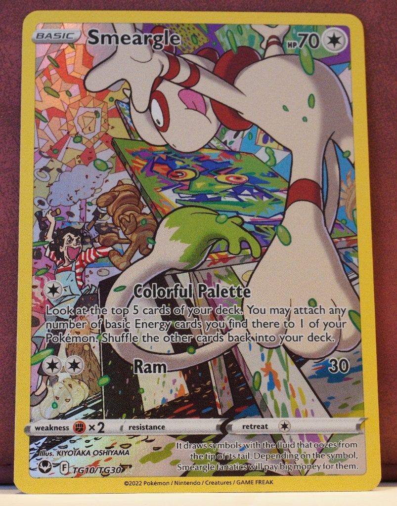 Smeargle Gallery Art TG10/TG30 Silves Tempest Pokémon Kaart, Ophalen of Verzenden, Nieuw, Losse kaart