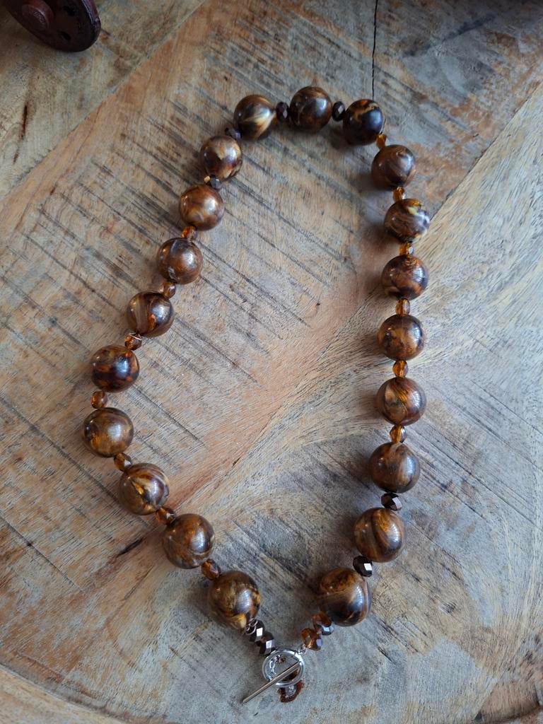 Leuke ketting te koop, Ophalen of Verzenden, Zo goed als nieuw, Overige materialen