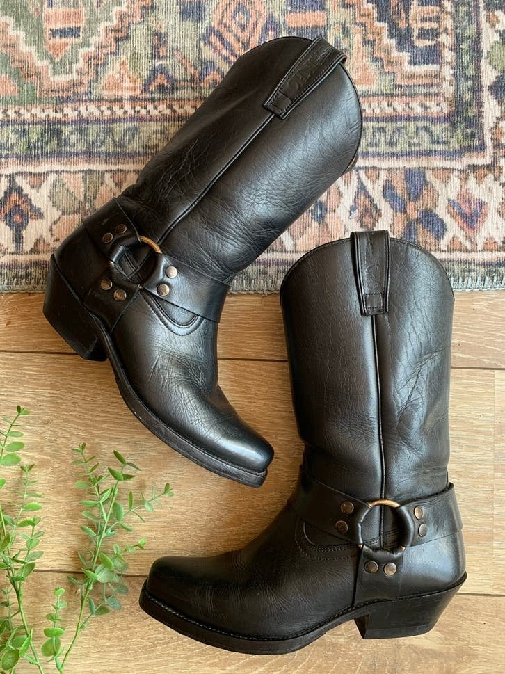Sancho bikerboots 40 western boots bohemian laarzen, Hoge laarzen, -, Zwart, -