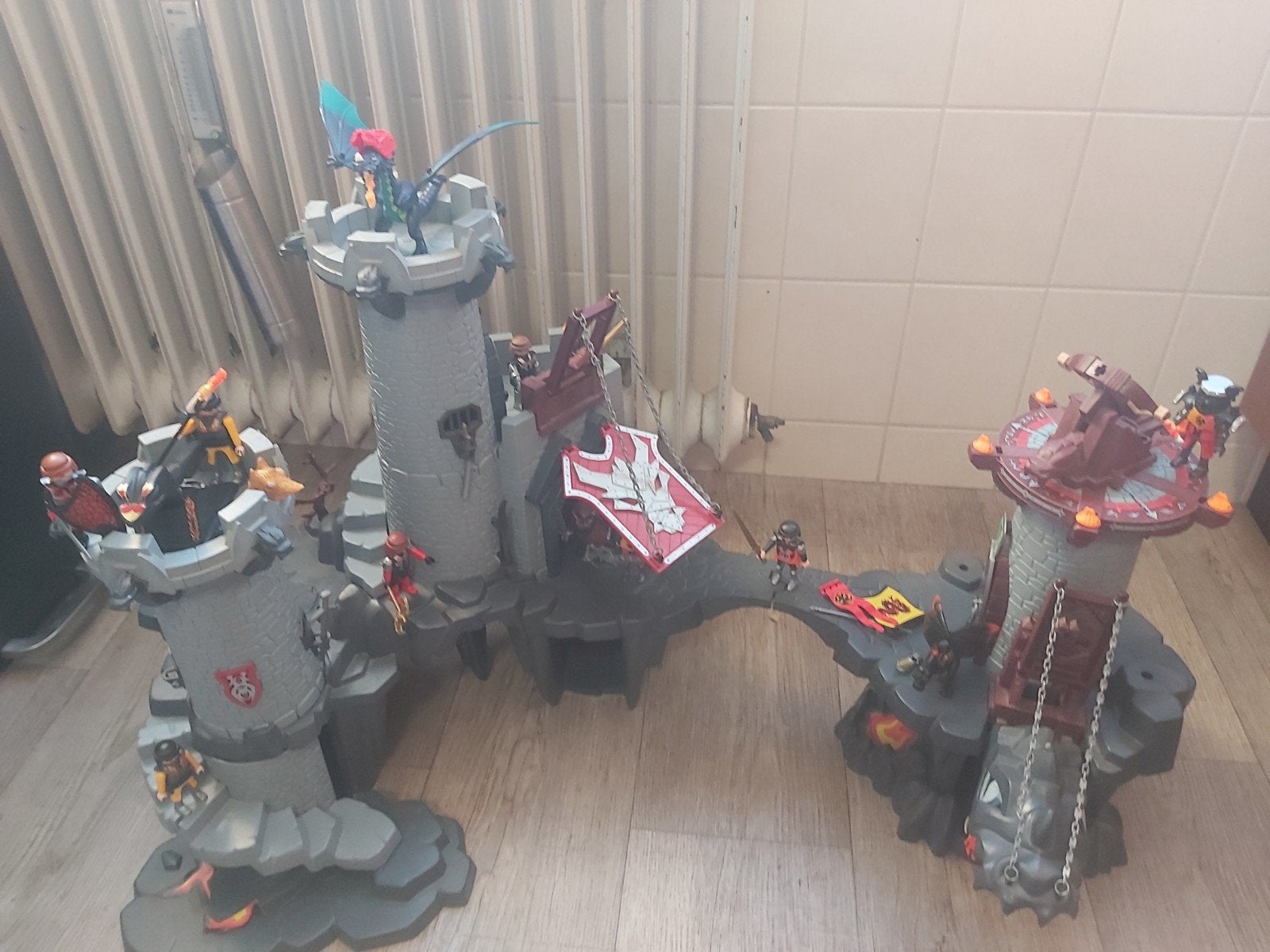 Playmobil Groot Draken Kasteel Burcht met Ridders en Draken, Ophalen of Verzenden, Gebruikt, Bouwen