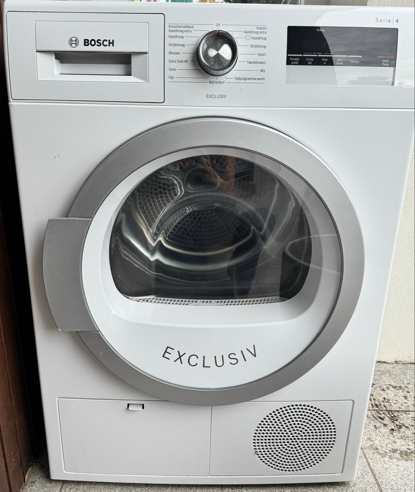 Bosch Serie 4 Exclusiv warmtepompdroger 7 kg – goed werkend, Ophalen, 6 tot 8 kg, Gebruikt, Voorlader