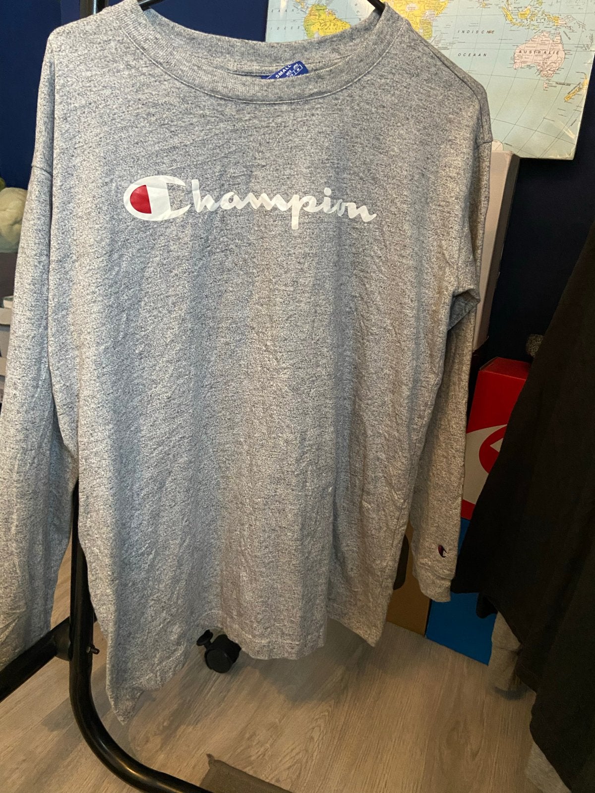 Champion Longsleeve Grijs - Maat S, Ophalen of Verzenden, Zo goed als nieuw, Maat 46 (S) of kleiner, Grijs