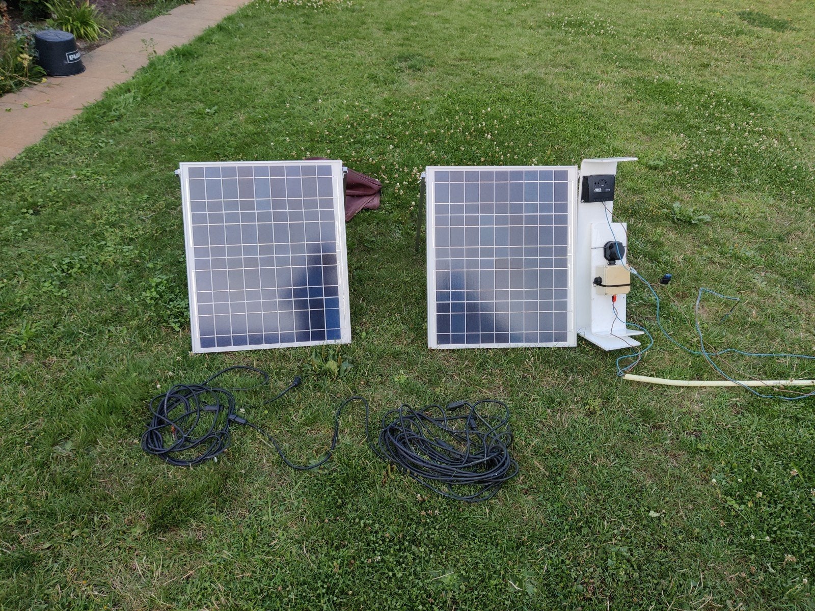 Zonnepanelen set met laadregelaar - 2x 40W Cosol, Ophalen, Gebruikt