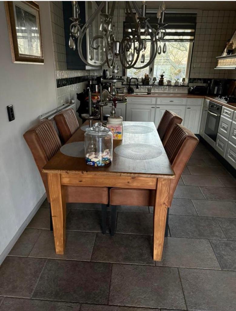 Eettafel, Huis en Inrichting, Ophalen, Gebruikt, Rechthoekig, 50 tot 100 cm
