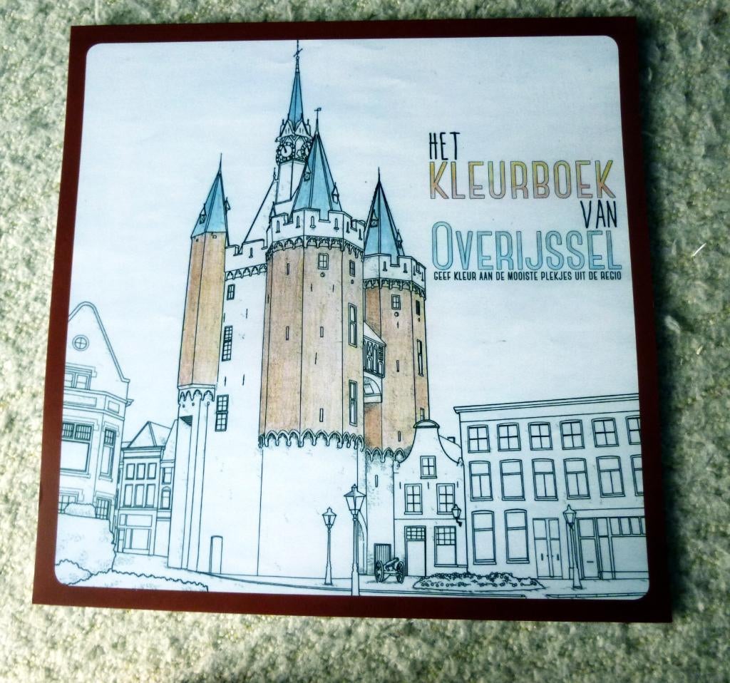Kleurboek Pronvincie Overijssel 30 x 30 - Nieuw -pakkketpost, Ophalen of Verzenden, Nieuw, Papier, Schets- of Tekenboek