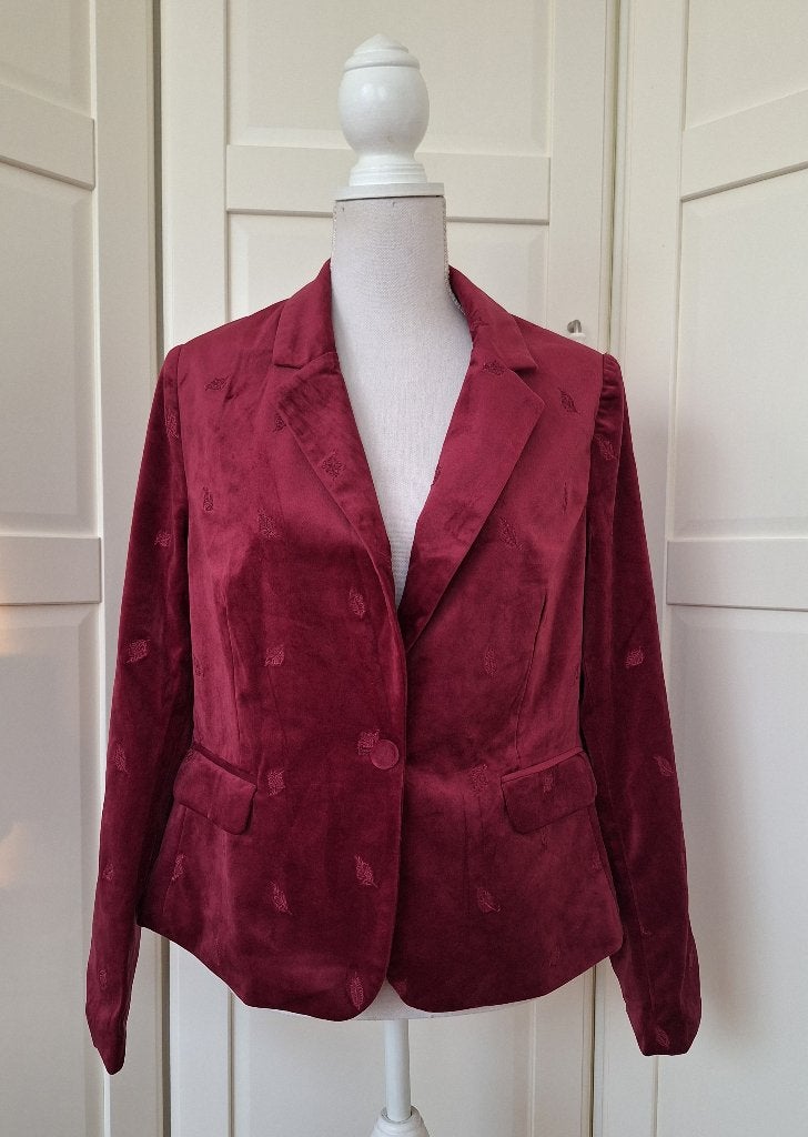 Geisha nieuw burgundy fluwelen colbert blazer jasje L 40, Geisha, Maat 42/44 (L), Nieuw, Ophalen of Verzenden