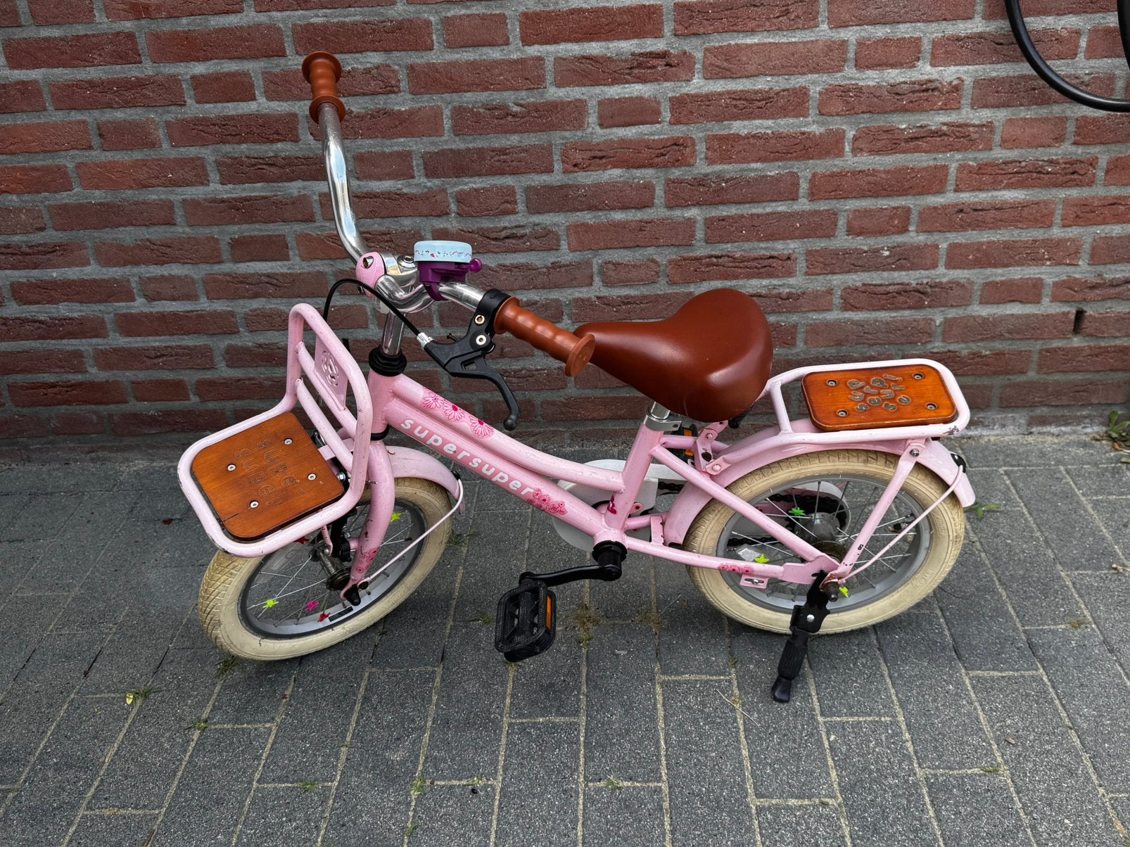 Meisjes fiets 14”, Ophalen, Terugtraprem, 14 inch of minder, Handrem