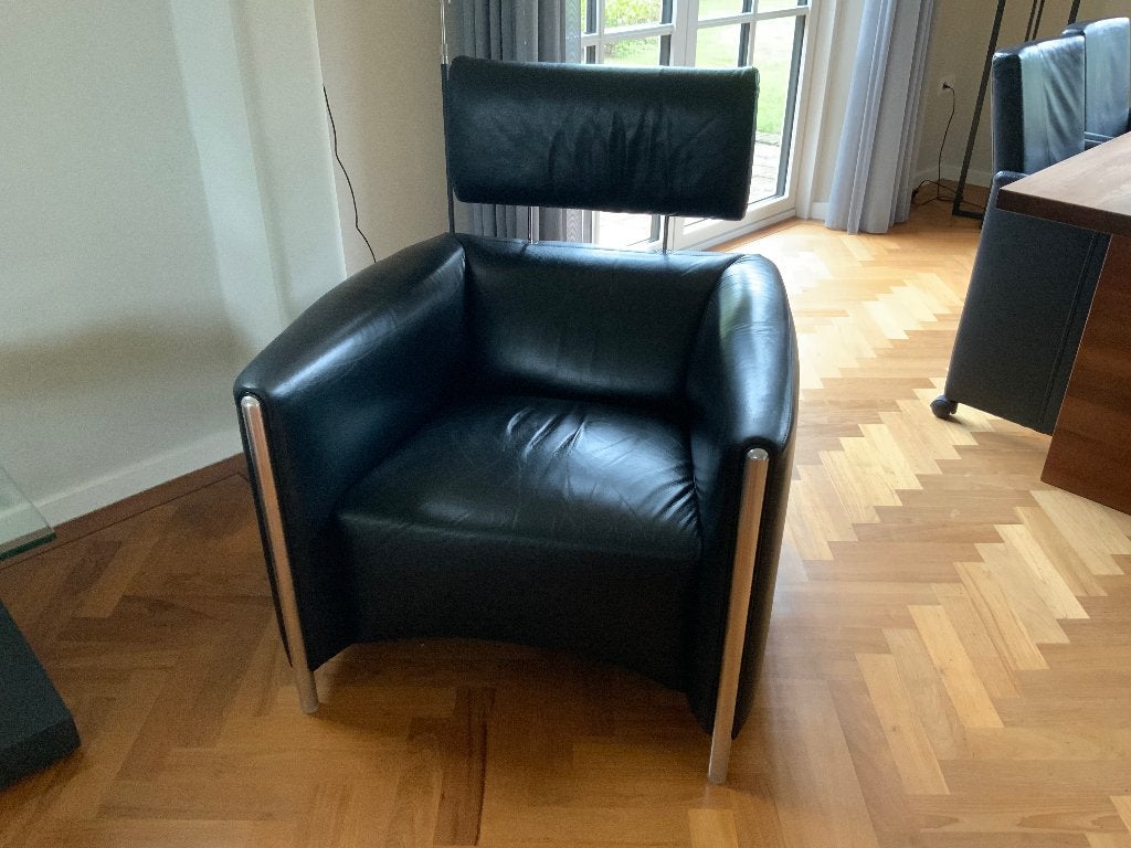 Leolux bank en twee Molinaris van Leolux, Huis en Inrichting, Ophalen, Gebruikt, 150 tot 200 cm, Tweepersoons