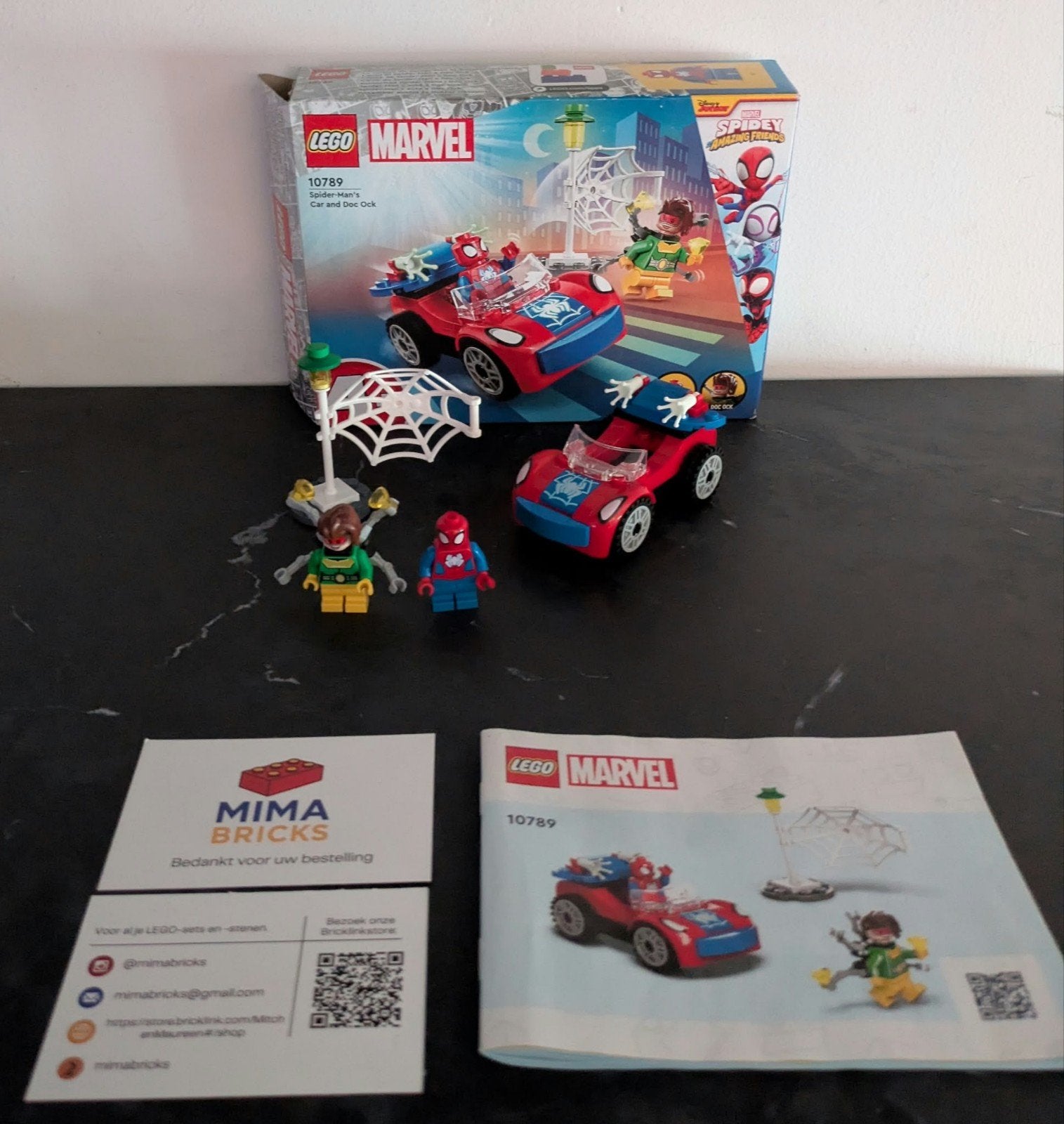 Lego Marvel 10789 Spider-Man's Car & Doc Ock Complete Set, Lego, Lego, Inclusief instructies, Marvel