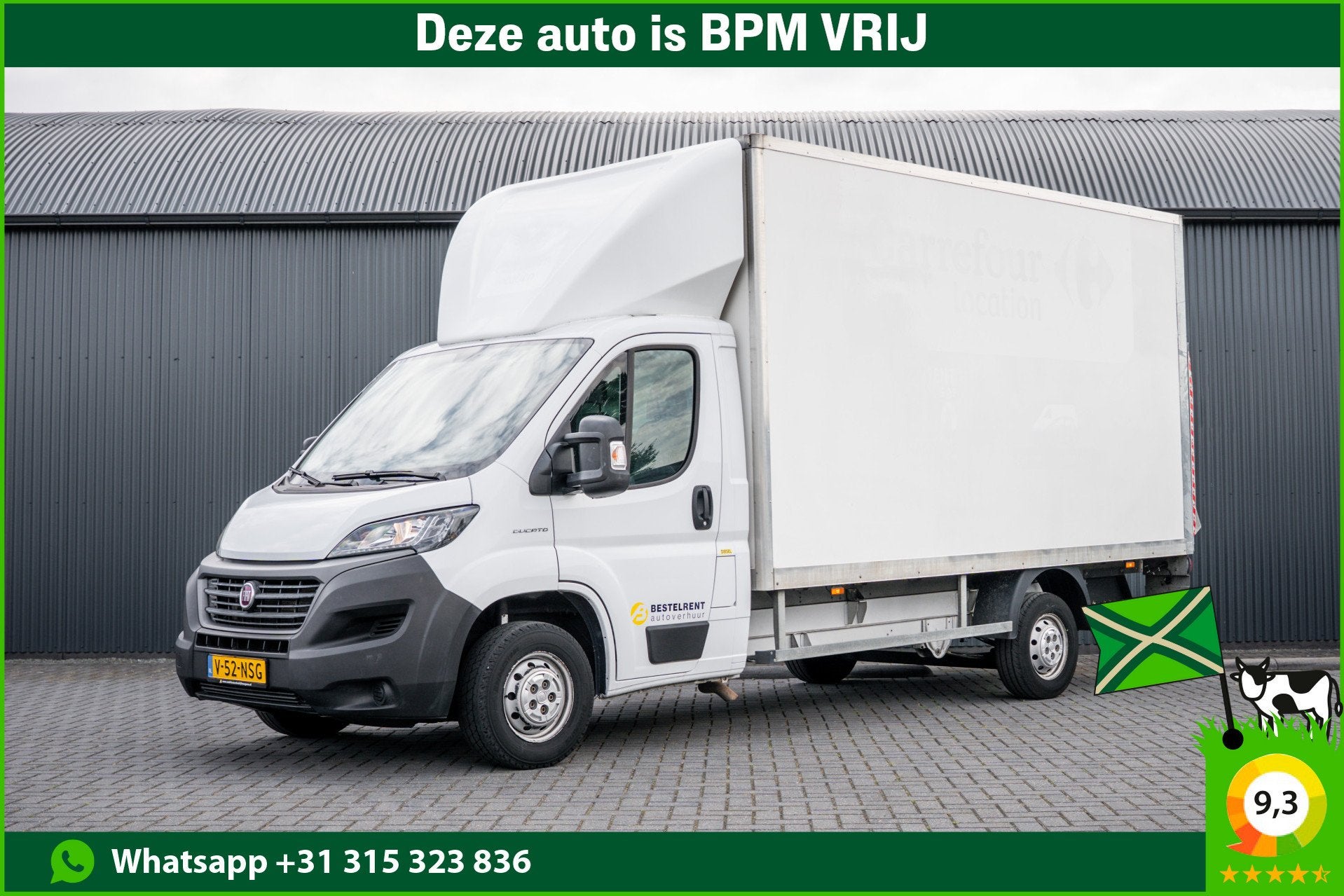 Fiat Ducato 2,3 140PK | Bakwagen met laadklep | 3-Zits | LED, Auto's, Stof, Gebruikt, 2565 kg, Wit