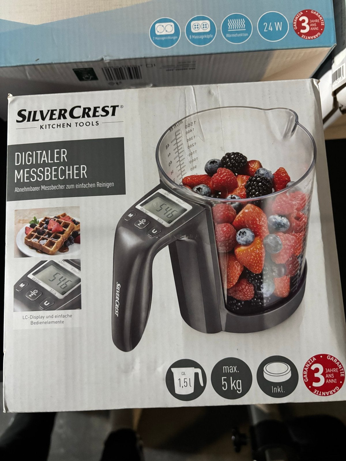 SilverCrest Digitale Maatbeker - 1.5L, max 5kg, 1 tot 2 liter, Ophalen of Verzenden, Nieuw