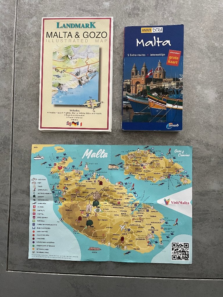 ANWB Reisgids, kaart en plattegrond Malta + Gozo, Europa, Ophalen of Verzenden, Zo goed als nieuw, Reisgids of -boek