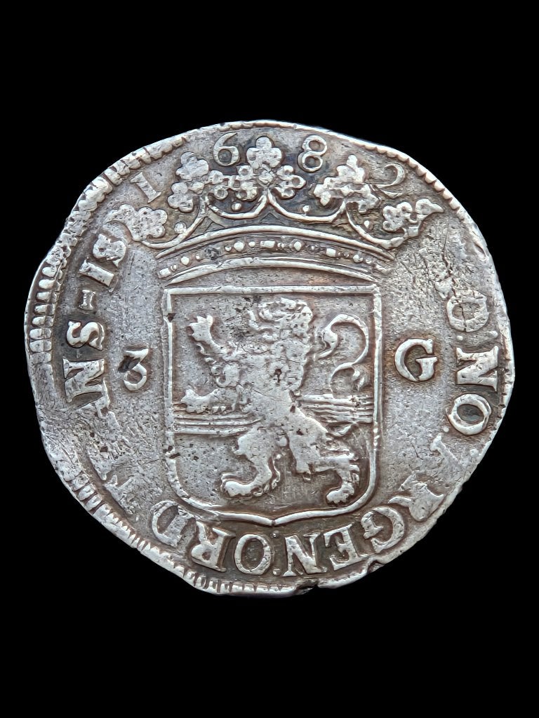 3 Gulden 1682 Overijssel // RR // Zeer Zeldaam, Vóór koninkrijk, Zilver, Losse munt, Overige waardes
