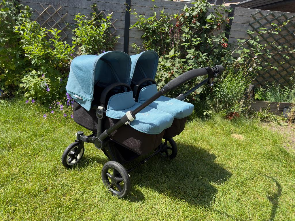 Tweeling kinderwagen (Bugaboo Donkey Twin), Ophalen, Gebruikt, Verstelbare duwstang, Bugaboo