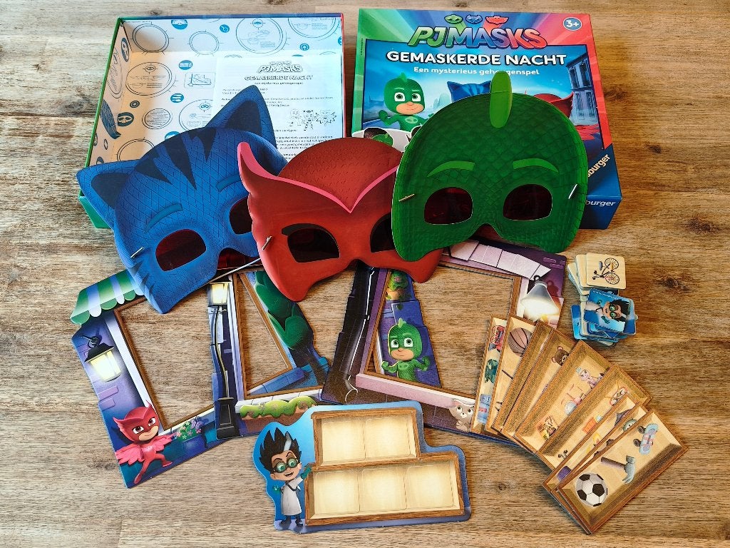 PJ Masks Gemaskerde Nacht, Ravensburger bordspel, Een of twee spelers, Ophalen of Verzenden, Zo goed als nieuw, Ravensburger
