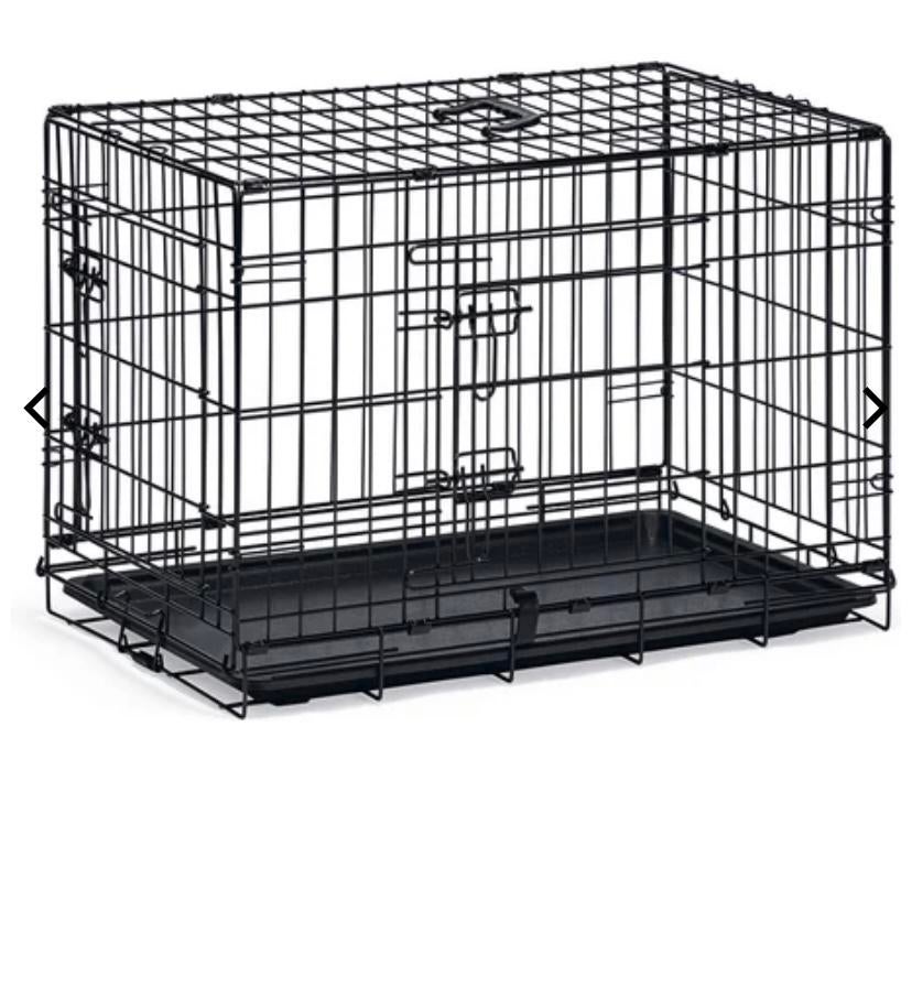 Beeztees hondenbench 2 deuren maat M zwart 81x55,5x61,5 cm, Ophalen, Zo goed als nieuw, 75 tot 110 cm, Minder dan 65 cm