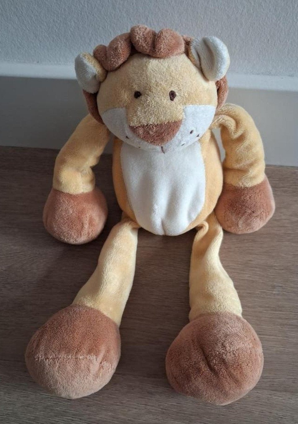 Knuffel leeuw Gund 30 cm geel bruin wit L341, Ophalen of Verzenden, Zo goed als nieuw, Overige typen