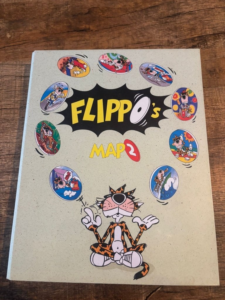Vintage Flippo’s Map 2 bijna compleet, Looney Tunes, Verzamelen, Ophalen of Verzenden, Cheetos 24 Game, Losse flippo's