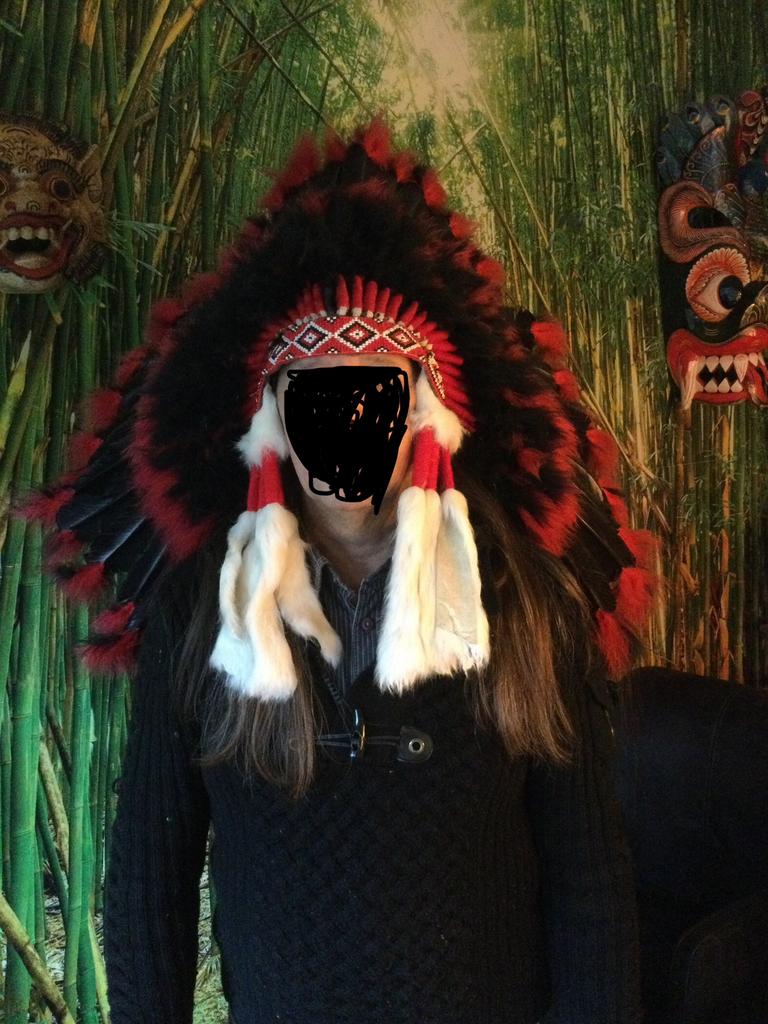 Hoofdtooi van een Blackfeet Indiaan, Verzenden, Landmacht, Amerika