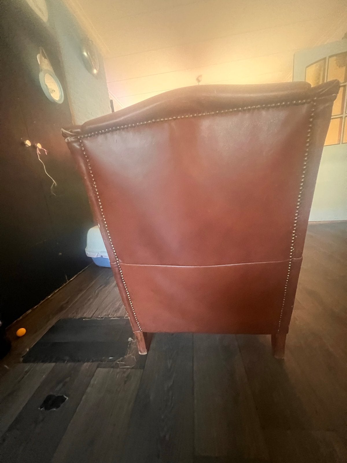 Comfortabele stoel (af te halen in Sneek), Ophalen, Gebruikt, Bruin, Leer