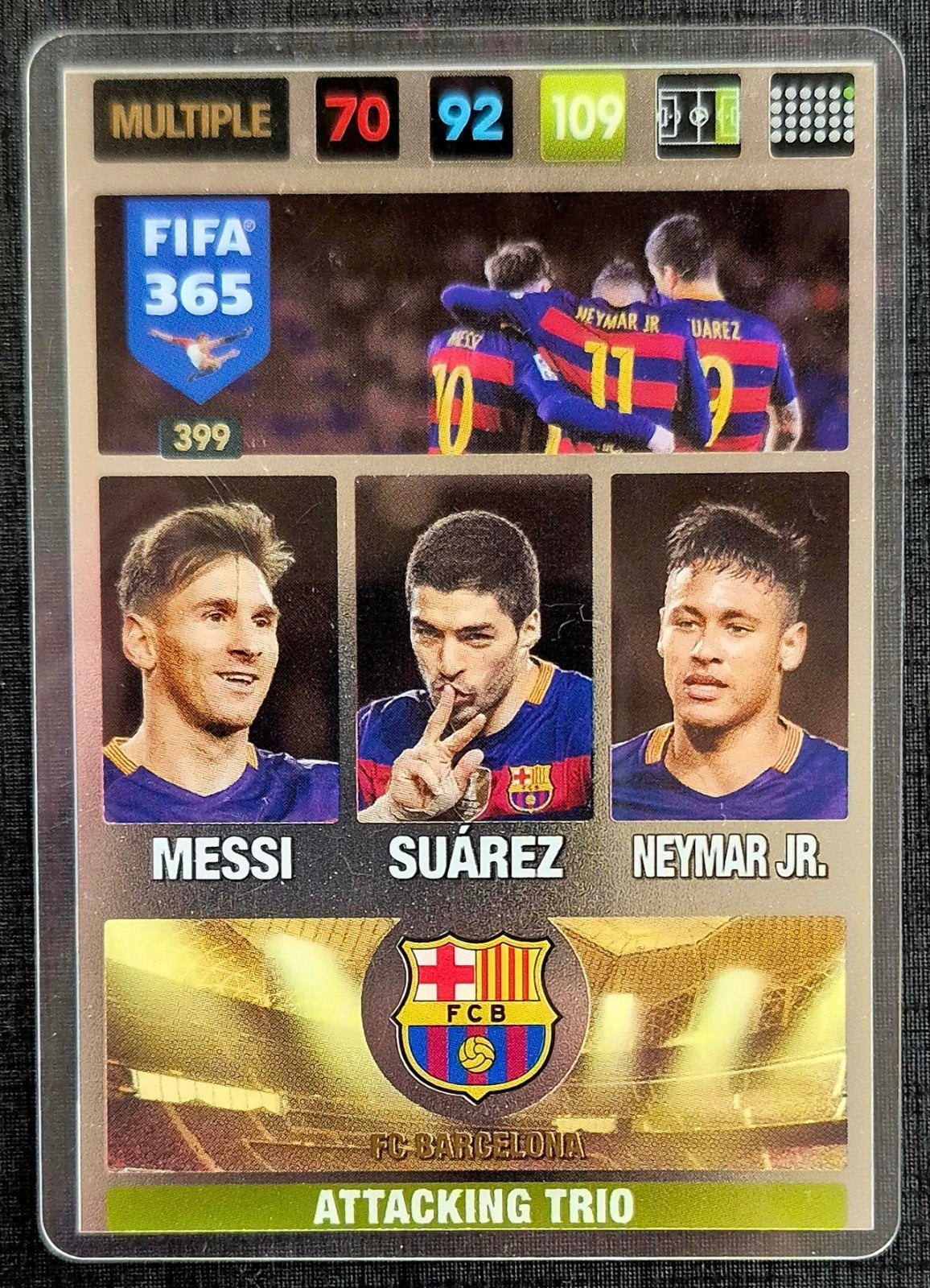 Panini Messi / Suárez / Neymar jr. - FC Barcelona, 16/17, Ophalen of Verzenden, Zo goed als nieuw, Plaatje