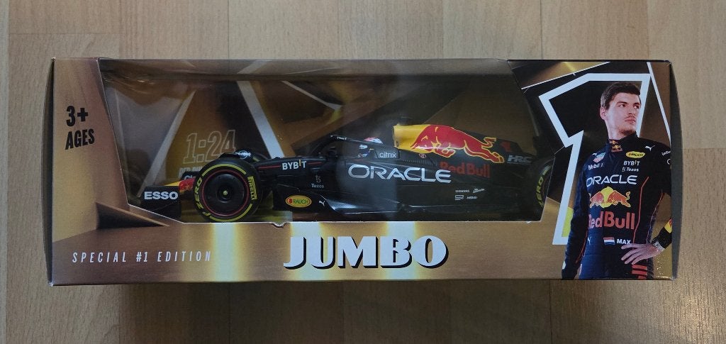 Max Verstappen RB18 2022 Red Bull Racing - Jumbo, Verzenden, Zo goed als nieuw, Auto, Bburago