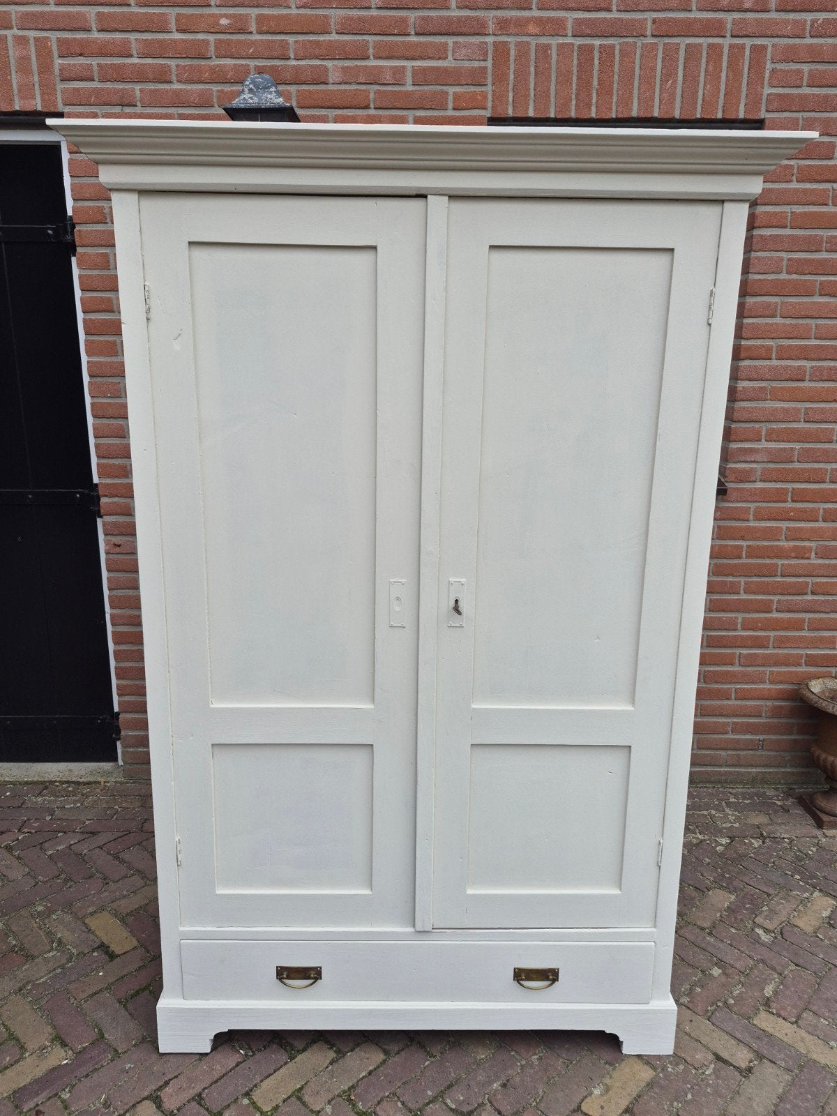 Mooie Brocante Vintage Kast met Lade en Planken.