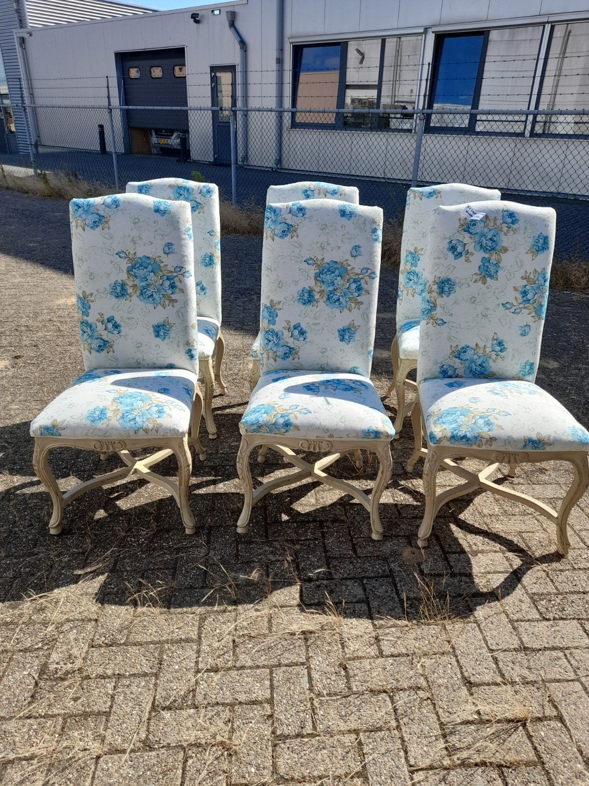 Set 6 stoelen opnieuw gestoffeerd laura ashley, Huis en Inrichting, Ophalen, Zo goed als nieuw, Eén