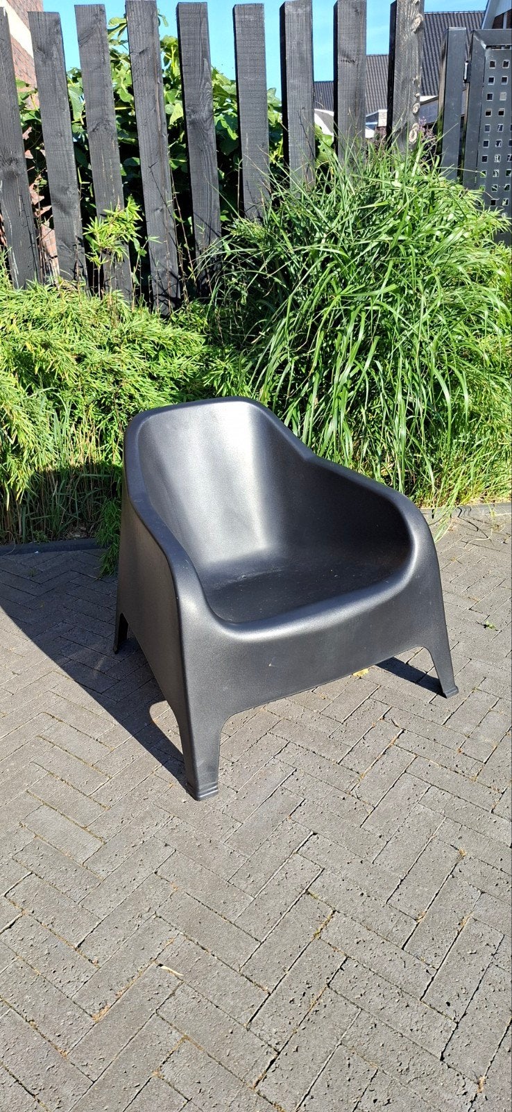 Tuinstoelen kuip kuntstof zwart, Tuin en Terras, Tuinstoelen, Ophalen, Zo goed als nieuw, Kunststof, Stapelbaar