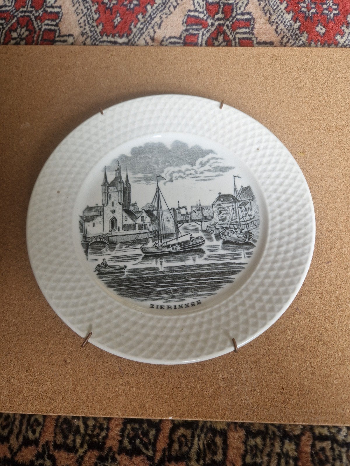 Vintage oude wandbordje Zierikzee in zeer goede staat, Ophalen of Verzenden