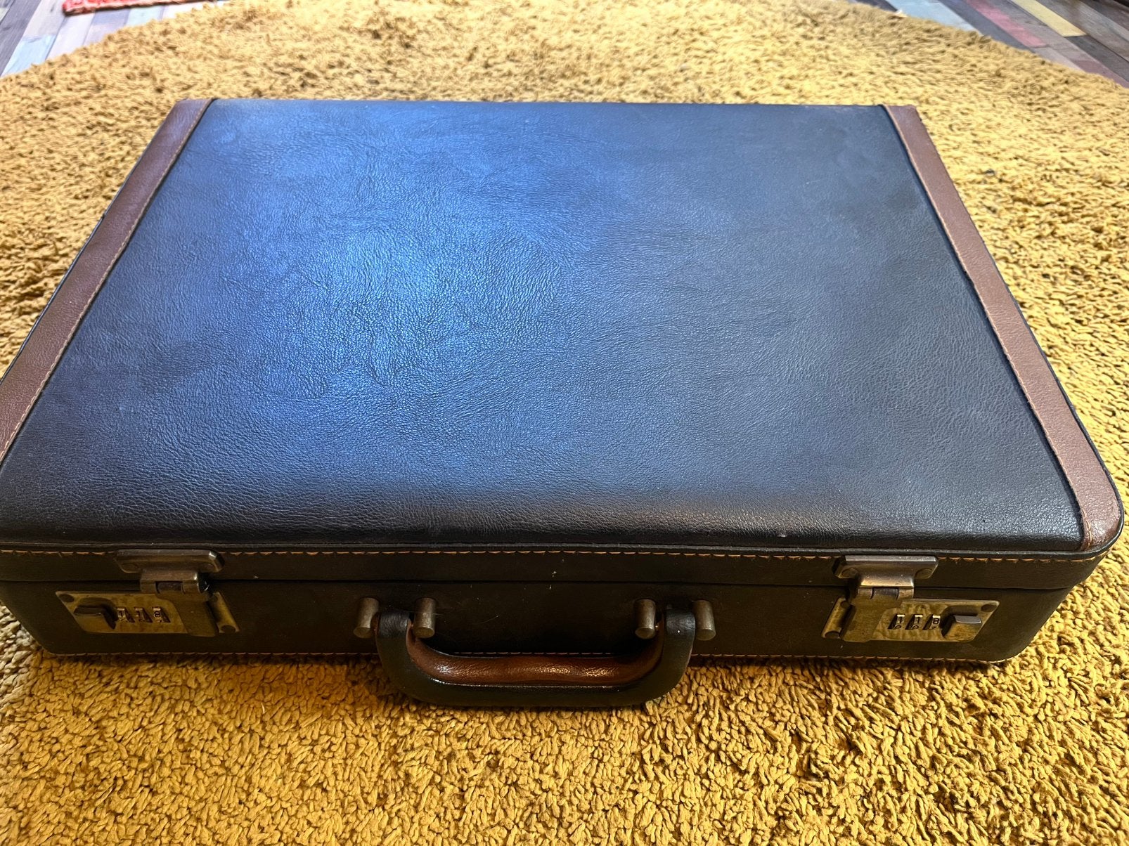 Vintage Aktetas / Attachékoffer met cijferslot, Sieraden, Tassen en Uiterlijk, Koffers, Overige materialen, Gebruikt, 50 tot 60 cm
