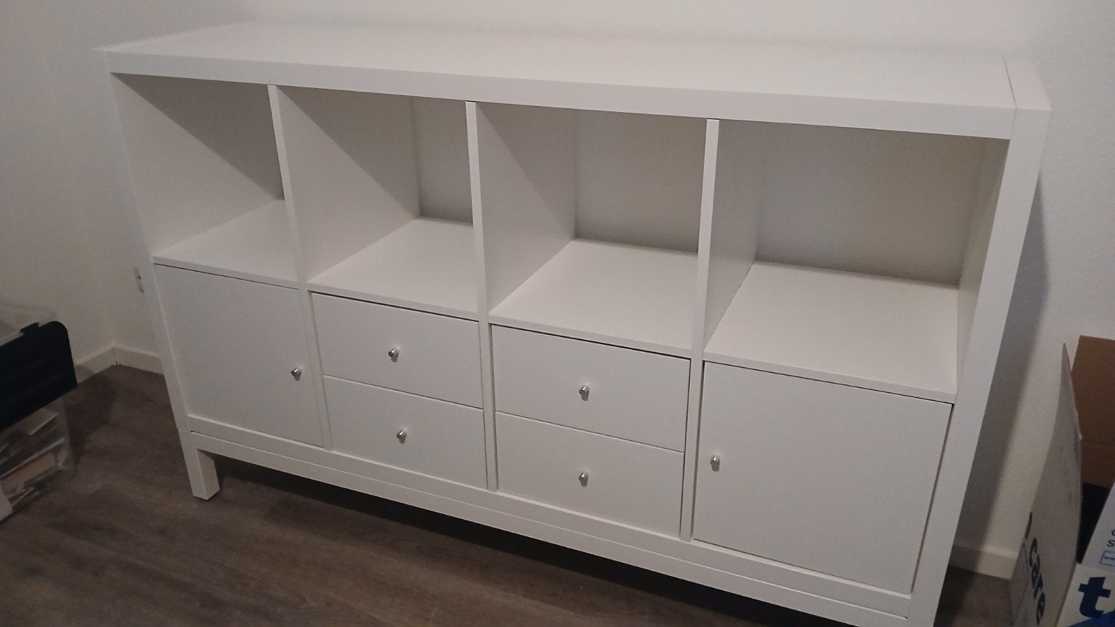 Ikea Kallax Dressoir - 147x40x97 cm, wit, Huis en Inrichting, Ophalen, 100 tot 150 cm, Zo goed als nieuw, Modern