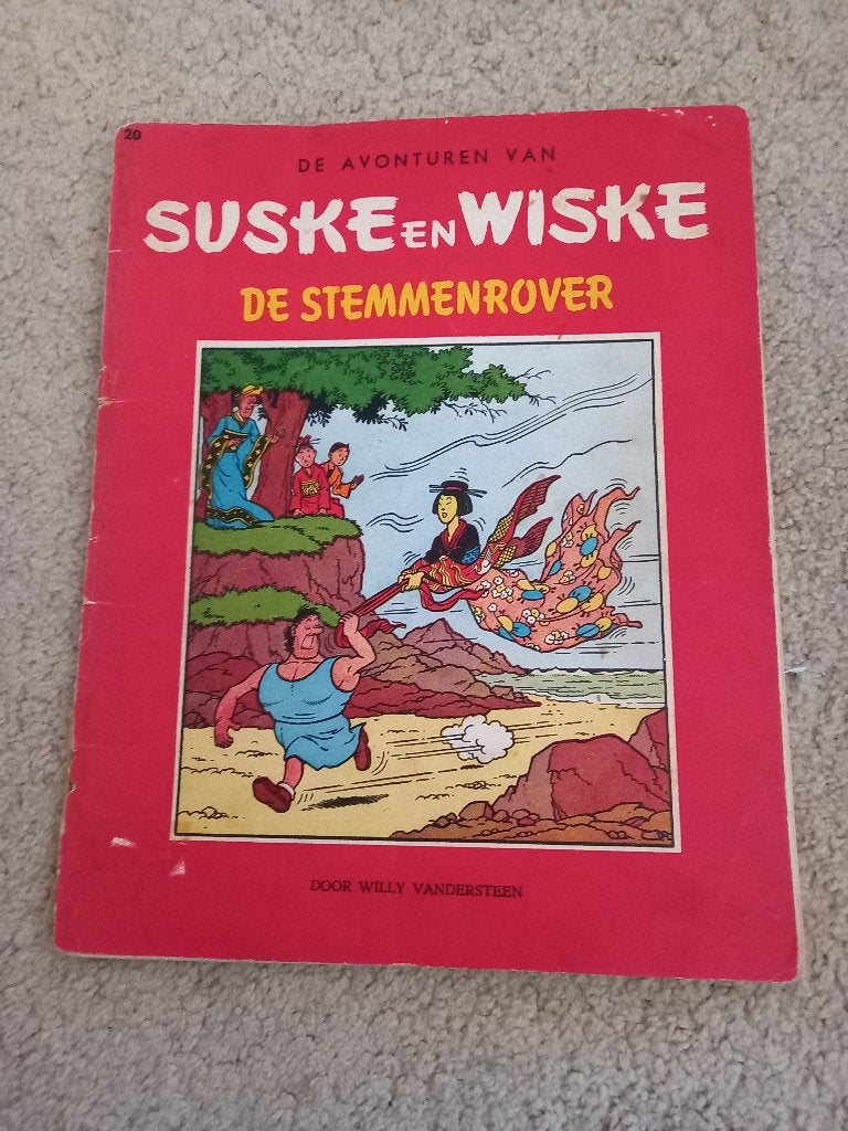 Suske en Wiske RH, NL ongekleurd1 - De stemmenrover 4e druk, Gelezen, Willy van der Steen., Eén stripboek, Ophalen of Verzenden