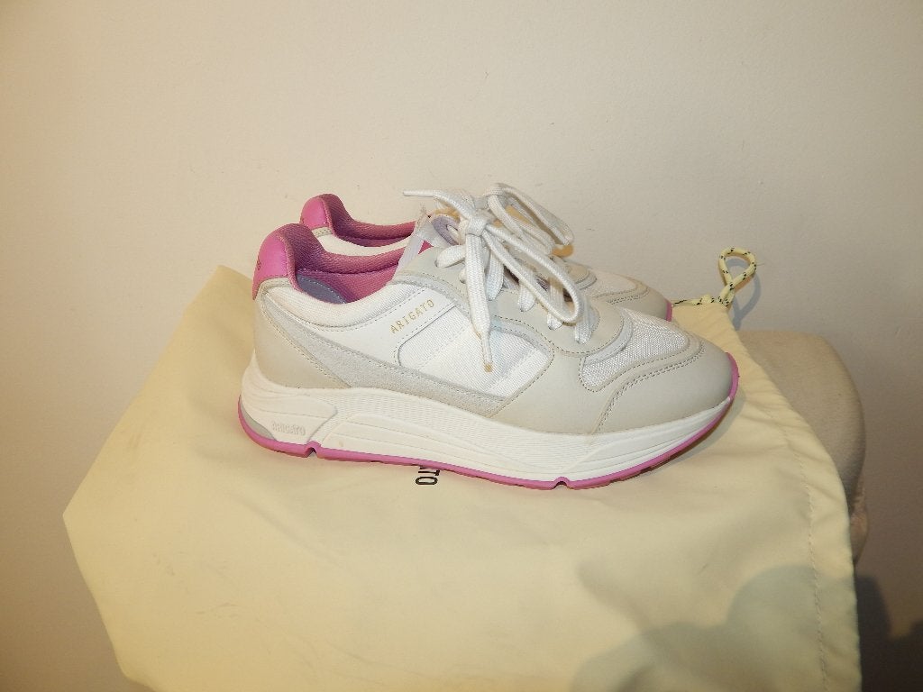 Axel Arigato witte sneakers roze accenten merk drukken 37, Verzenden, Wit, Axel Arigato, Sneakers of Gympen