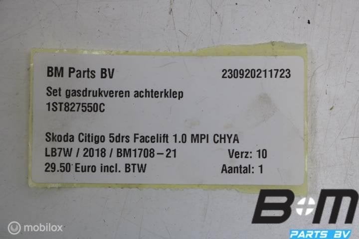 Set gasdrukveren achterklep Skoda Citigo 5drs Facelift, Gebruikt