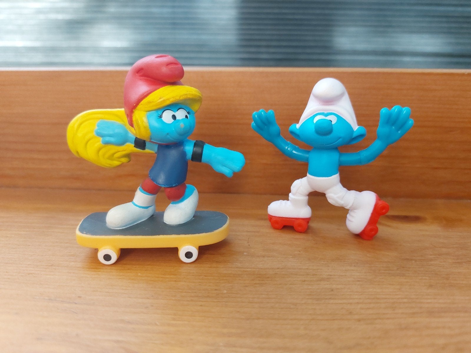 Skateboard smurfin en rolschaats smurf De Smurfen, Verzamelen, Smurfen, Ophalen of Verzenden