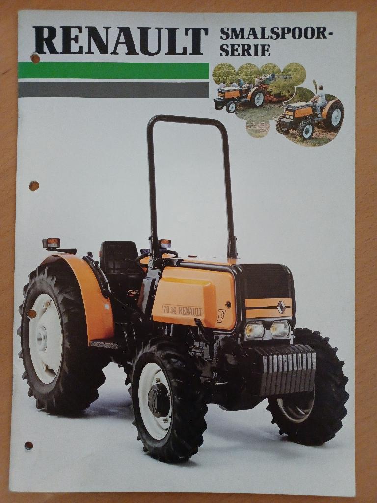 Folder Renault tractor serie smalspoor, Verzenden, Gelezen, Tractor en Landbouw