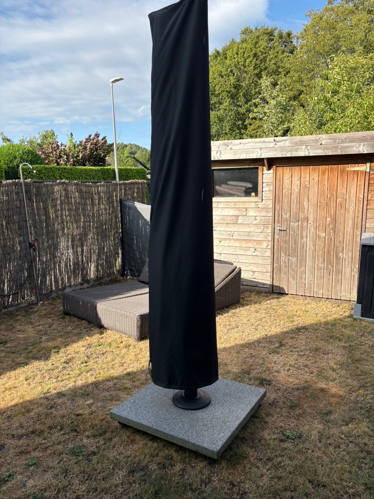 Life parasol antreciet, Tuin en Terras, Parasols, Ophalen, Zo goed als nieuw