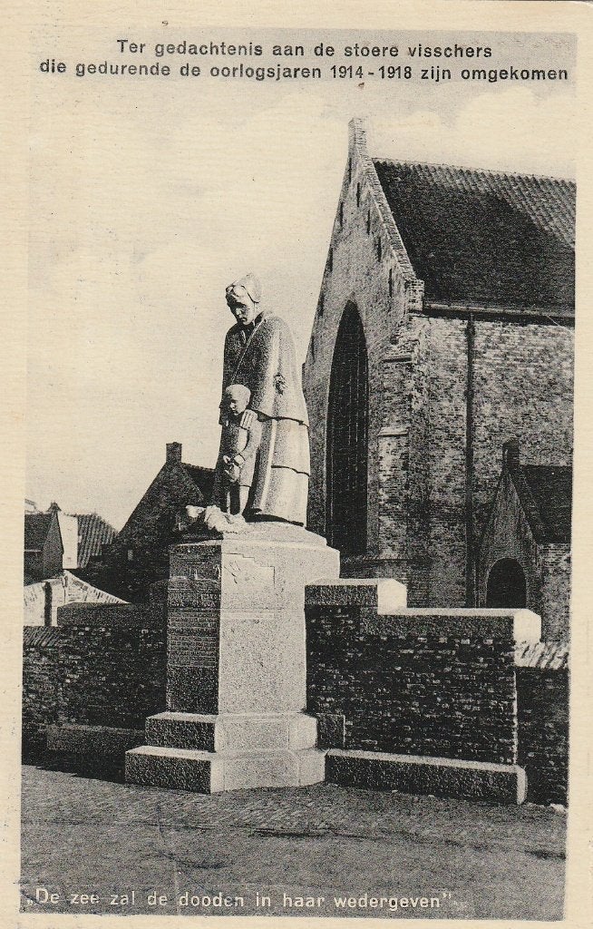 Katwijk standbeeld, Ophalen of Verzenden, 1920 tot 1940, Gelopen, Zuid-Holland