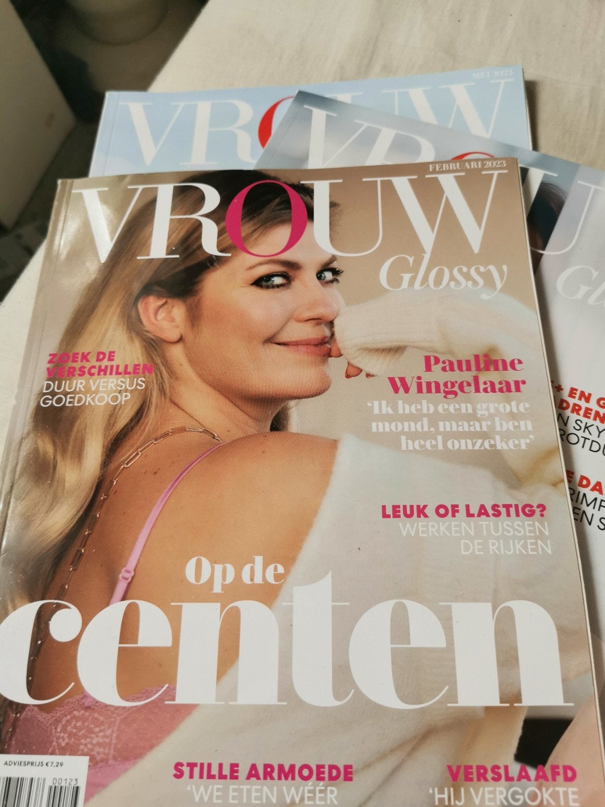 3 stuks Vrouw Glossy feb, april en mei 2023, Ophalen of Verzenden, Gelezen
