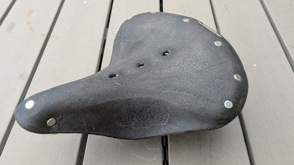 Klassiek vintage Brooks B66 S zadel leder (Dames), Fietsen en Brommers, Fietsonderdelen, Leer, BMX, Ophalen of Verzenden, Zo goed als nieuw