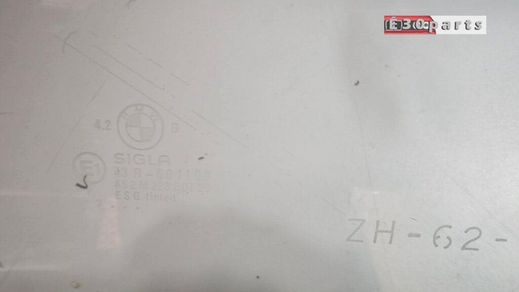 Zijruit raam groen rechtsvoor BMW E30 2 deurs tot 04/1988 51, Gebruikt, -, Deur, -
