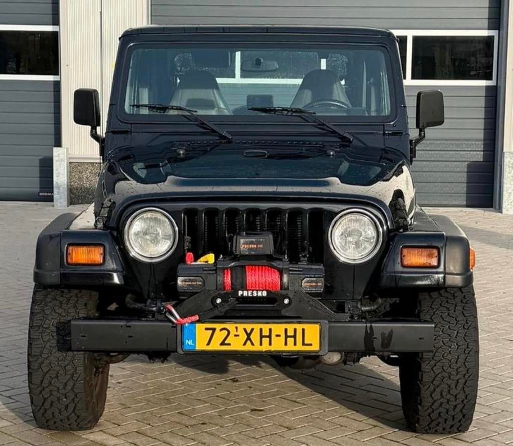 ‼️JEEP WRANGLER TJ CABRIO 4WD‼️ ZWART HARD/SOFTTOP BJ1997‼️, Auto's, Jeep, 2500 cc, 1800 kg, 4 cilinders, Zwart