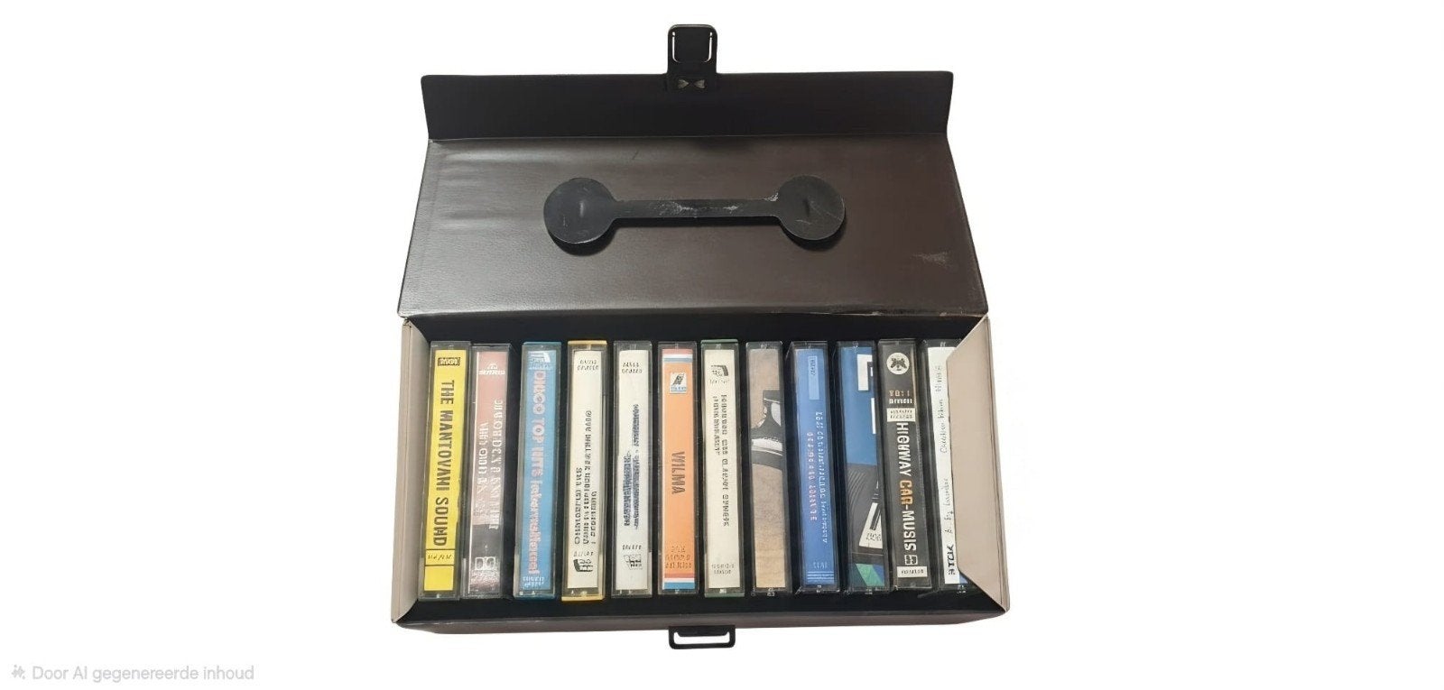 Retro koffertje met cassettebandjes - Diverse genres, Cd's en Dvd's, Cassettebandjes, Gebruikt, 2 t/m 25 bandjes, Verzamelalbums